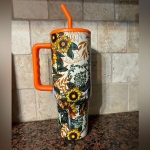 40oz Stainless Steel Sunflower Tumbler